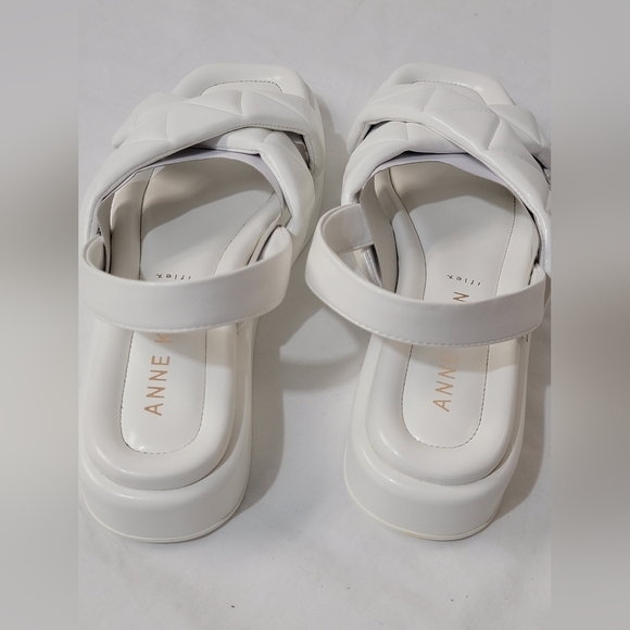 Anne Klein Artise Slingback Quilted Faux Leather Sandals Womens Size 9.5 - Picture 7 of 9